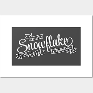 Funny Sarcastic Snowflake Posters and Art